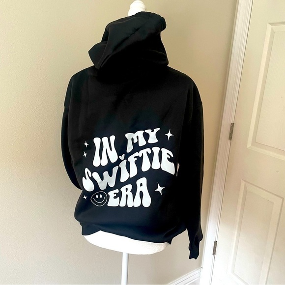 NWT “In My Swiftie Era” Inspired Hooded Sweater – Women’s Size M – Black - Picture 3 of 9